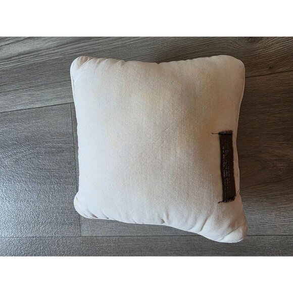 Vintage Floral Needlepoint Decorative Throw Pillow 8"x8" Wool back - Picture 3 of 6